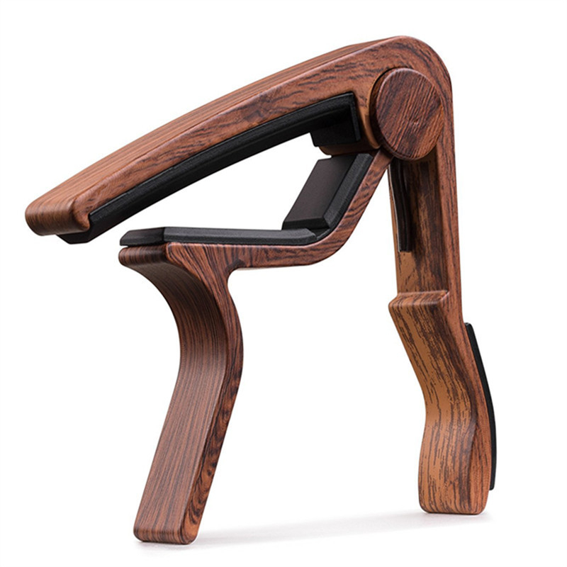 Капо за китара и укулеле, дървена шарка, метална конструкция