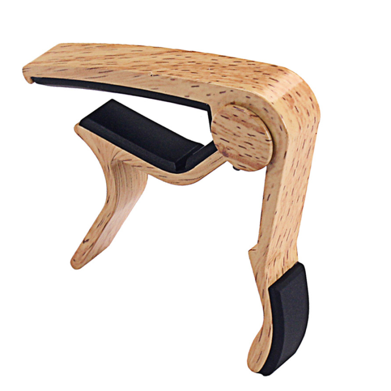 Капо за китара и укулеле, дървена шарка, метална конструкция