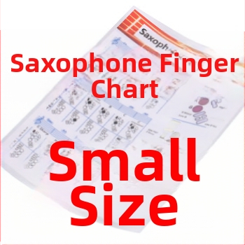 Saksofona akordu karte, pārklāts papīrs, caurspīdīgs PVC iepakojums, zīmols Spread beauty, muzikāliem instrumentiem