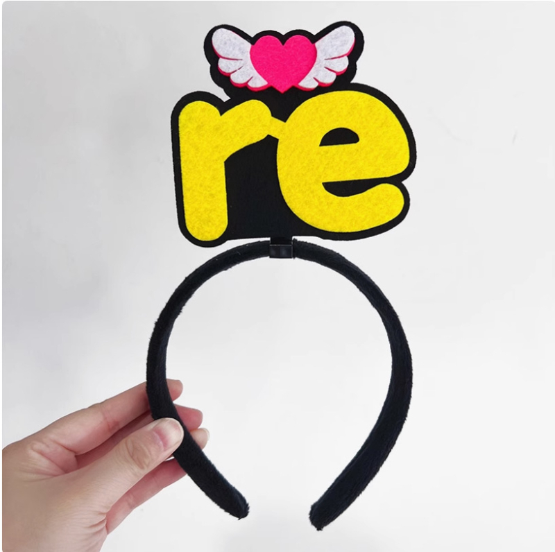 Muzikos natų galvos juosta, rankų darbo, animacinio stiliaus, kristalai plaukų segtuko formoje, vaikams, medžiaga: 20213