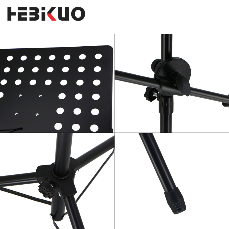 Metalni podesivi stalak za note s dizalom, model P-06HV, za gitaru, violinu i guzheng — HEBIKUO