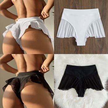 Tanga bikini kupaći s mrežastim panelom, tkanina 82% poliester, podstava 18% spandeks, za odrasle žene