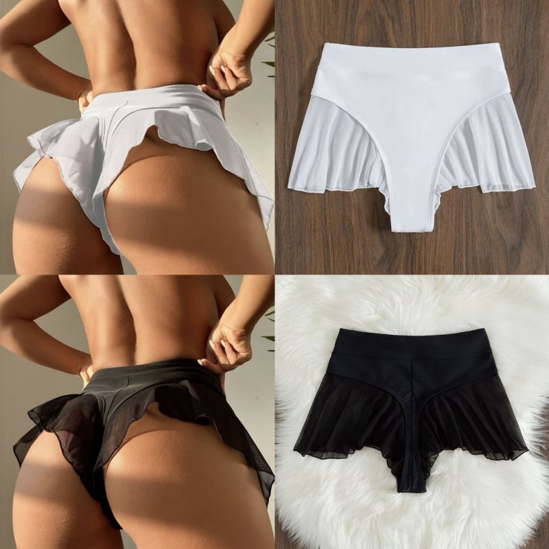 Tanga bikini kupaći s mrežastim panelom, tkanina 82% poliester, podstava 18% spandeks, za odrasle žene