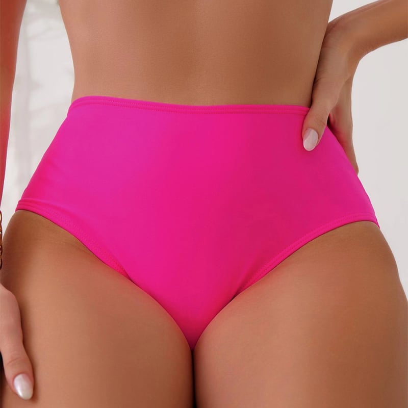 Dno bikinija s visokim strukom, jedinstveni jednobojni uzorak, napuhane grudi, bez metalne potpore, materijal: najlon 80%, podstava spandeks 20%, težina 170 g