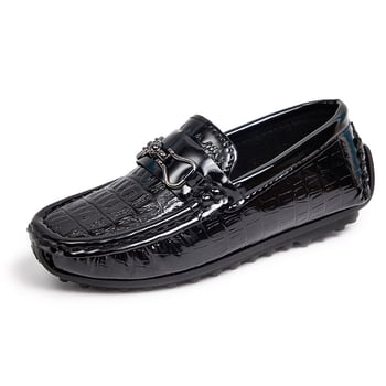 Dječje slip-on loaferice s PU gornjim dijelom, potplat od goveđeg tetiva, šivanje, britanski stil