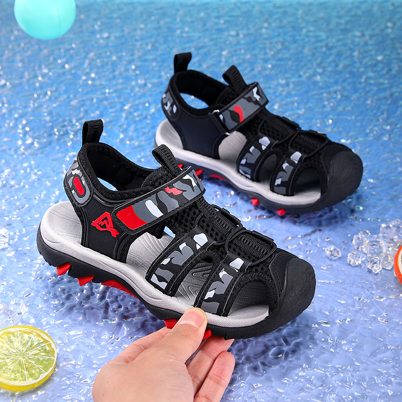 Muške sandale 2025, nova srednje-veće veličine, mek potplat, plažne sandale s Velcro zatvaračem, sportski casual