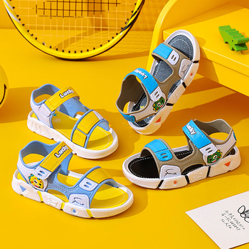 Unisex παιδικά σανδάλια με σχέδιο καρτούν, Velcro κούμπωμα, PVC σόλα, αντιολισθητικά.