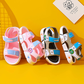 Unisex παιδικά σανδάλια με σχέδιο καρτούν, Velcro κούμπωμα, PVC σόλα, αντιολισθητικά.