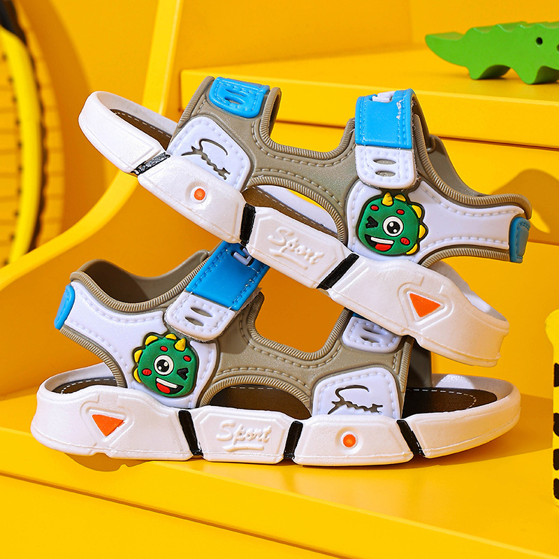Dječje ljetne sandale s mekanom potplatom, protuklize, Velcro kopčom, crtani uzorak