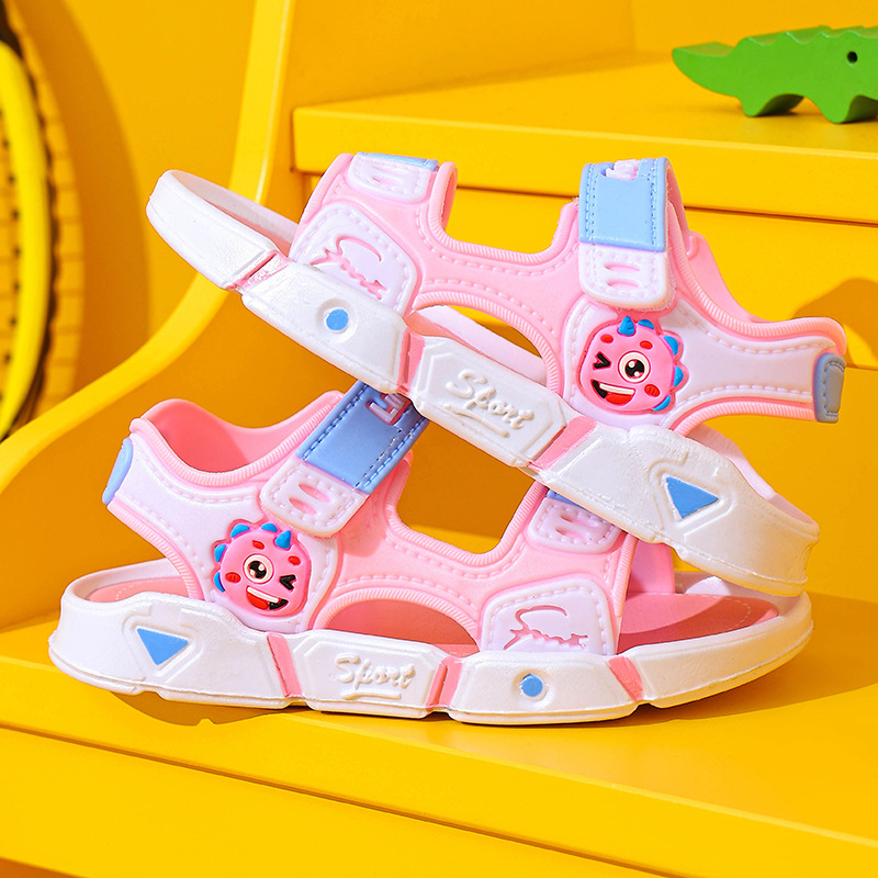 Dječje ljetne sandale s mekanom potplatom, protuklize, Velcro kopčom, crtani uzorak