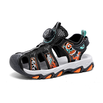 Παπούτσια παραλίας για αγόρια, σχέδιο κινούμενων σχεδίων, επάνω μέρος από δέρμα μικροϊνών, σόλα EVA, για ηλικίες 7–12 ετών