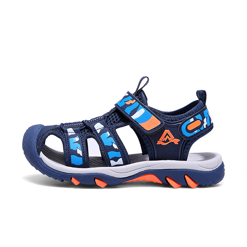 Nove dječje sandale za plažu s Velcro zatvorenim prstom, kamuflažni uzorak, casual ljetni stil, veličine 28–39