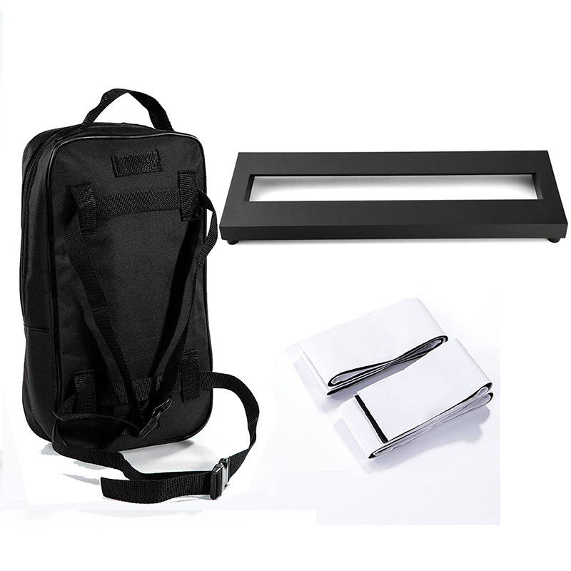 Pedalboard BD-1 de la marca Liyang, din aliaj de aluminiu, cu suport și husă de transport