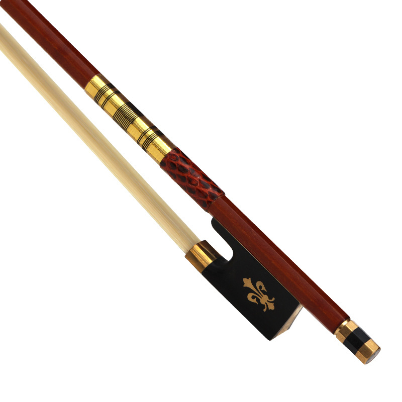 Arc Niccolo/Nicero pentru vioară, violă și violoncel, cu coadă de abanos încrustată