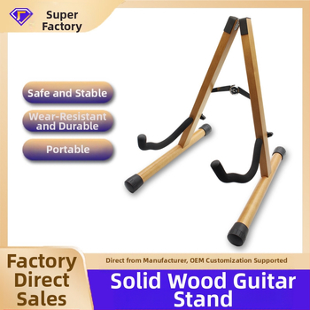 Bukového dreva gitarový stojan, podlaha, zvislý, skladací, typ A, odnímateľný, pre folk a klasické gitary