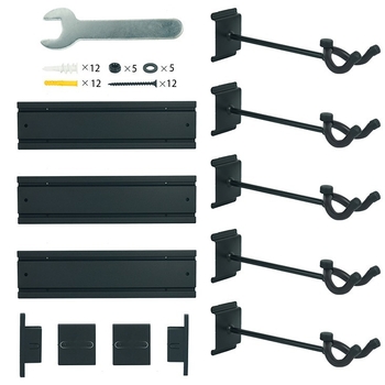 Ράφι τοίχου για ηλεκτρικές κιθάρες — χωρητικότητα 5 κιθάρες, πολυκεφαλής στηριξης, βάση επίδειξης κιθάρων