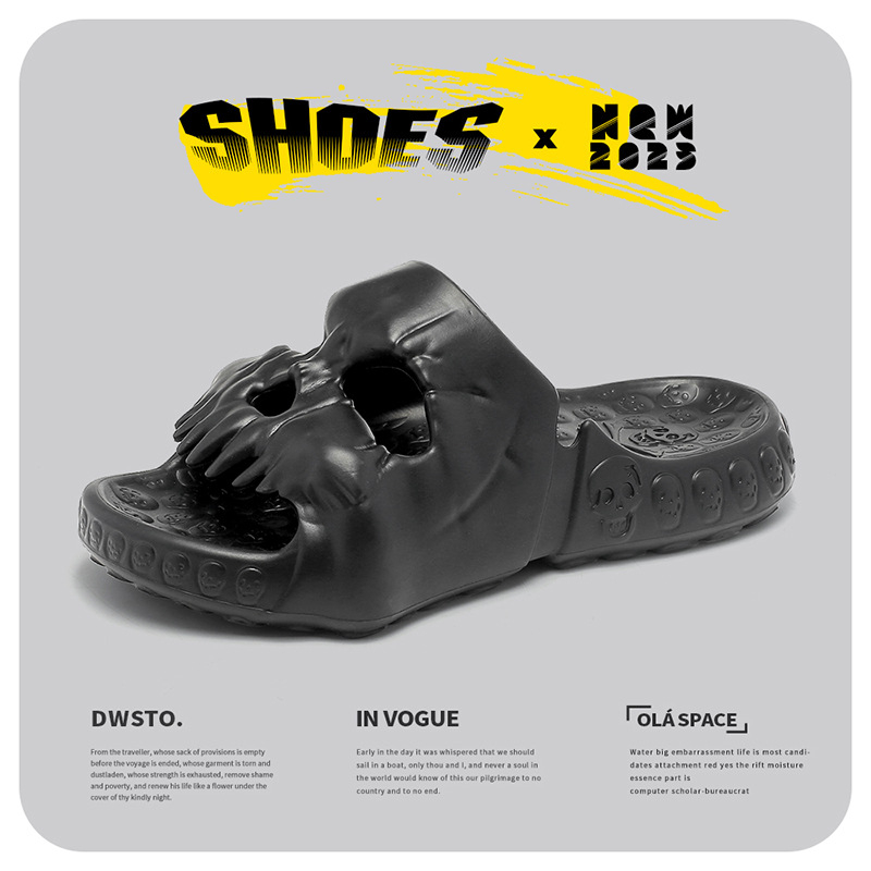 Vīriešu čības ar skeleta dizainu, EVA augšējā daļa, korejiešu stila, atvērta pirksta, vasara