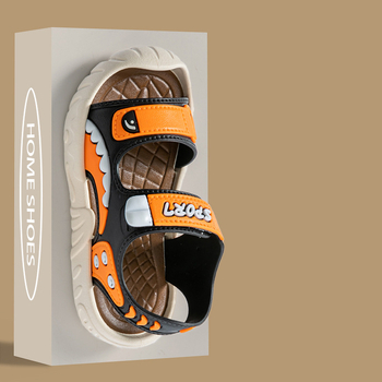 Παιδικά σανδάλια για αγόρια με Velcro, PVC άνω και σόλα, αντιολισθητική, μοτίβο καρτούν