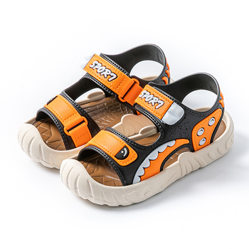 Παιδικά σανδάλια για αγόρια με Velcro, PVC άνω και σόλα, αντιολισθητική, μοτίβο καρτούν