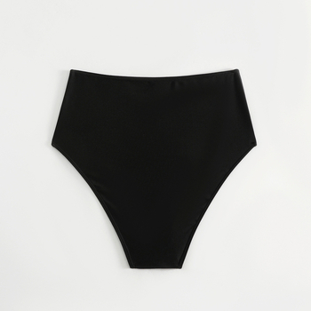 Γυναικείο μαγιό κάτω μέρος τρίγωνο, υψηλόμεσο, πολυεστέρας, επένδυση σπάντεξ, στυλ briefs