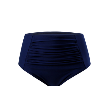 Γυναικείες ψηλόμεσες σλιπ κολύμβησης, μονόχρωμο σχέδιο, πολυεστέρας με σπάντεξ, υψηλή ελαστικότητα