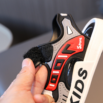 Παιδικά σανδάλια αγοριών με Velcro κούμπωμα, πλαστικό επάνω μέρος, PVC σόλα, μοτίβο καρτούν, κορεατικό στυλ