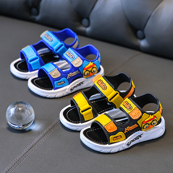 Παιδικά σανδάλια με καρτούν σχέδιο - μαλακή σόλα, αντιολισθητική, κλείσιμο Velcro, PVC επάνω μέρος