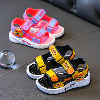 Παιδικά σανδάλια με καρτούν σχέδιο - μαλακή σόλα, αντιολισθητική, κλείσιμο Velcro, PVC επάνω μέρος