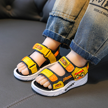 Παιδικά σανδάλια με καρτούν σχέδιο - μαλακή σόλα, αντιολισθητική, κλείσιμο Velcro, PVC επάνω μέρος