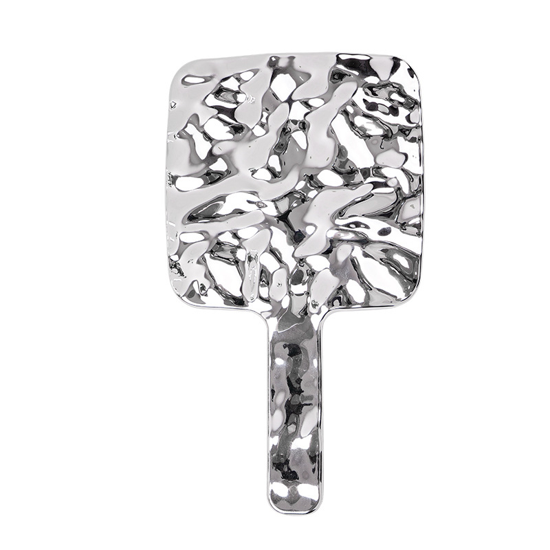 Ръчно огледало за грим в ретро INS стил, портативно огледало с ABS рамка, без електричество