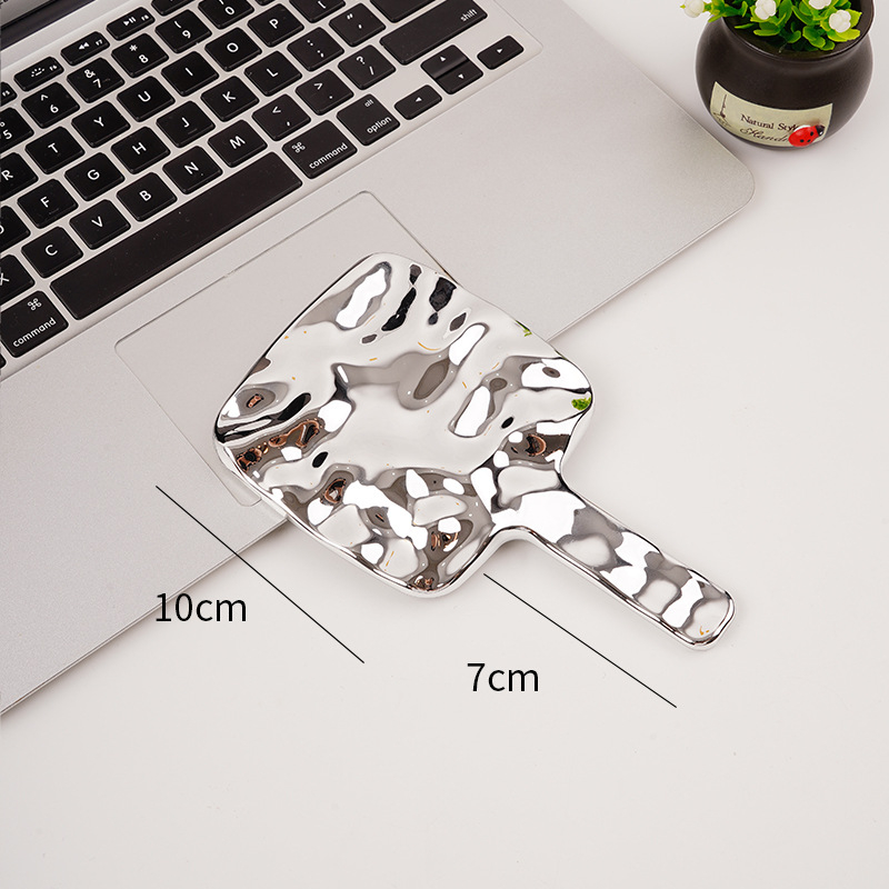 Ръчно огледало за грим в ретро INS стил, портативно огледало с ABS рамка, без електричество