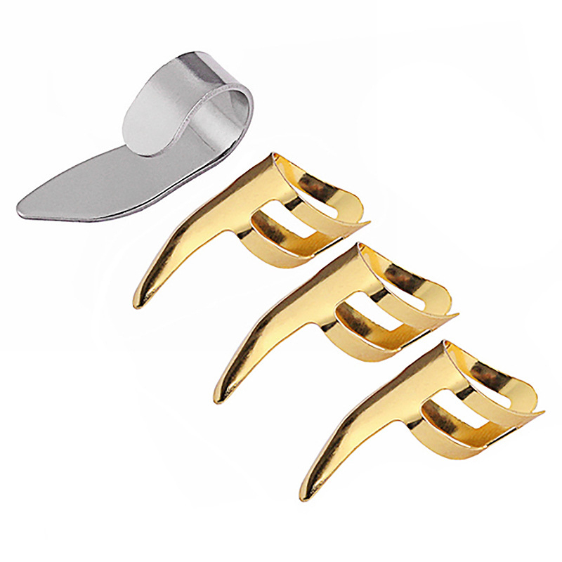 Fém gitárujjvédő készlet - ujjak védő a gitárhoz, modell Metal finger sleeve, zeneszerszámhoz