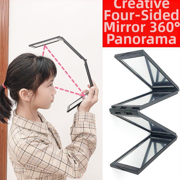 Сгъваемо огледало за виждане на задната част на главата, ABS рамка, HD яснота, квадратна форма