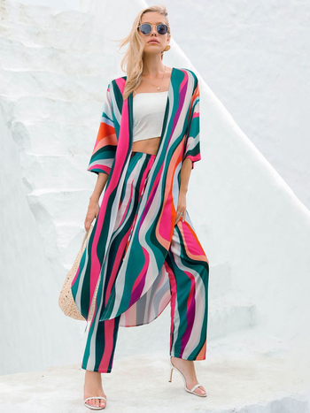 Γυναικείος καρντιγάν προστασίας από τον ήλιο – σετ παραλίας 2 τεμαχίων, πολυεστέρας (>95%), 360 g, επένδυση πολυεστέρα