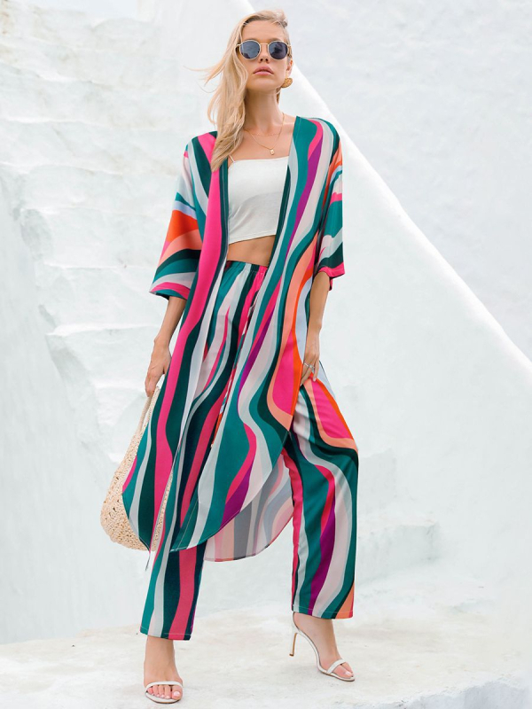 Γυναικείος καρντιγάν προστασίας από τον ήλιο – σετ παραλίας 2 τεμαχίων, πολυεστέρας (>95%), 360 g, επένδυση πολυεστέρα