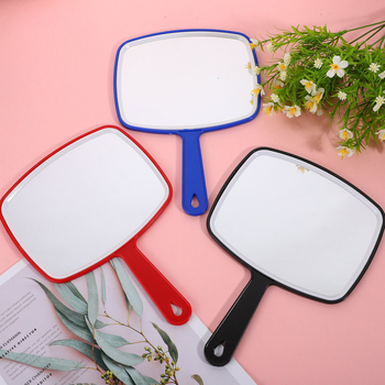 Огледало за грим с дръжка – ABS рамка, сребърно огледало, печат на лого, възможност за персонализиране.