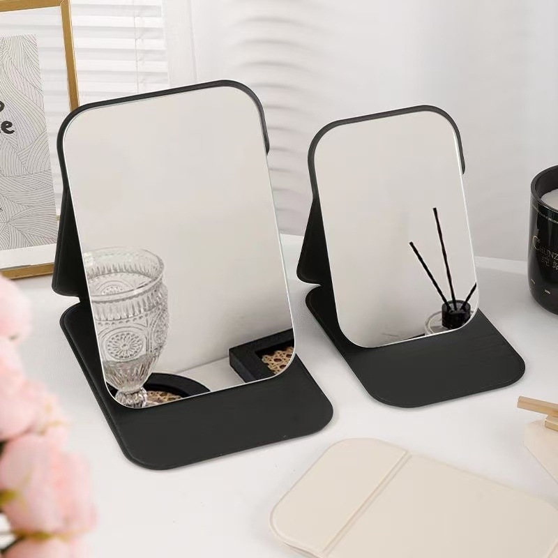 Oglindă de make-up pliabilă, ultra-clară, pentru cămine studențești – oglindă de birou portabilă pentru femei și bărbați