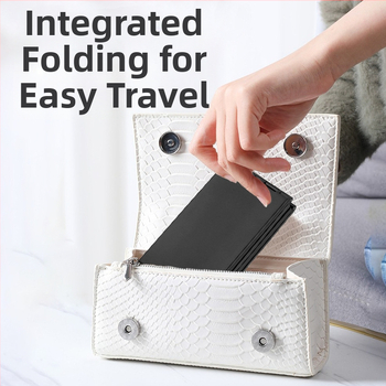 Четиристранно сгъваемо огледало за самостоятелна подстрижка и грижа, телескопично регулиране, мултиъгълен изглед към задната част на главата, ABS рамка