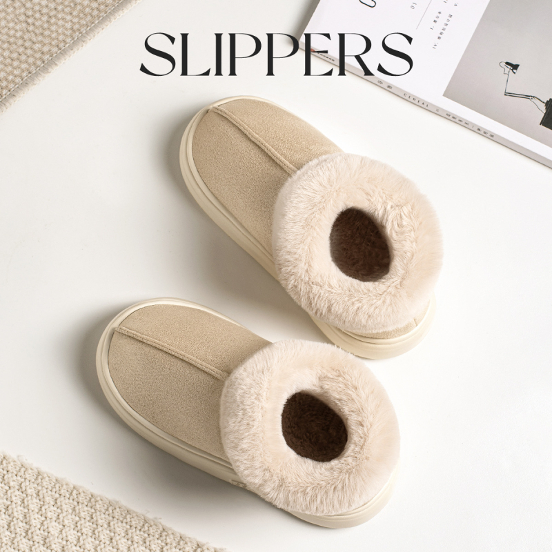 Γυναικείες χειμερινές μπότες χιονιού, με επένδυση φλίς, υψηλό πάνω μέρος, αντιολισθητική EVA σόλα, στρογγυλή μύτη