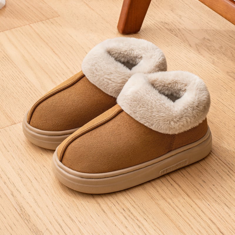Sieviešu ziemas sniega zābaki ar fleece iekšējo oderi, augsts augšdaļas dizains, pretslīdes EVA zole, apaļš purns