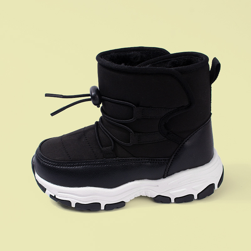 Bērnu ziemas apavi potītes augstumā, fleece iekšējā odere, ūdensatgrūdošs audums, unisex, sporta stils, vecums 4–16 gadi