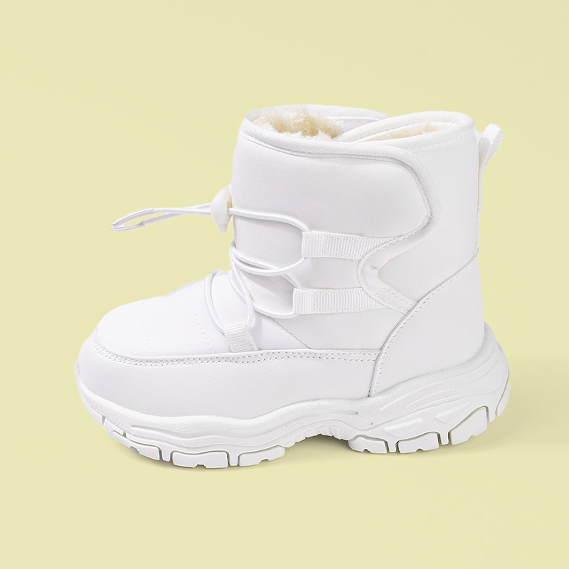 Bērnu ziemas apavi potītes augstumā, fleece iekšējā odere, ūdensatgrūdošs audums, unisex, sporta stils, vecums 4–16 gadi