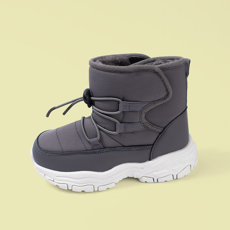 Bērnu ziemas apavi potītes augstumā, fleece iekšējā odere, ūdensatgrūdošs audums, unisex, sporta stils, vecums 4–16 gadi