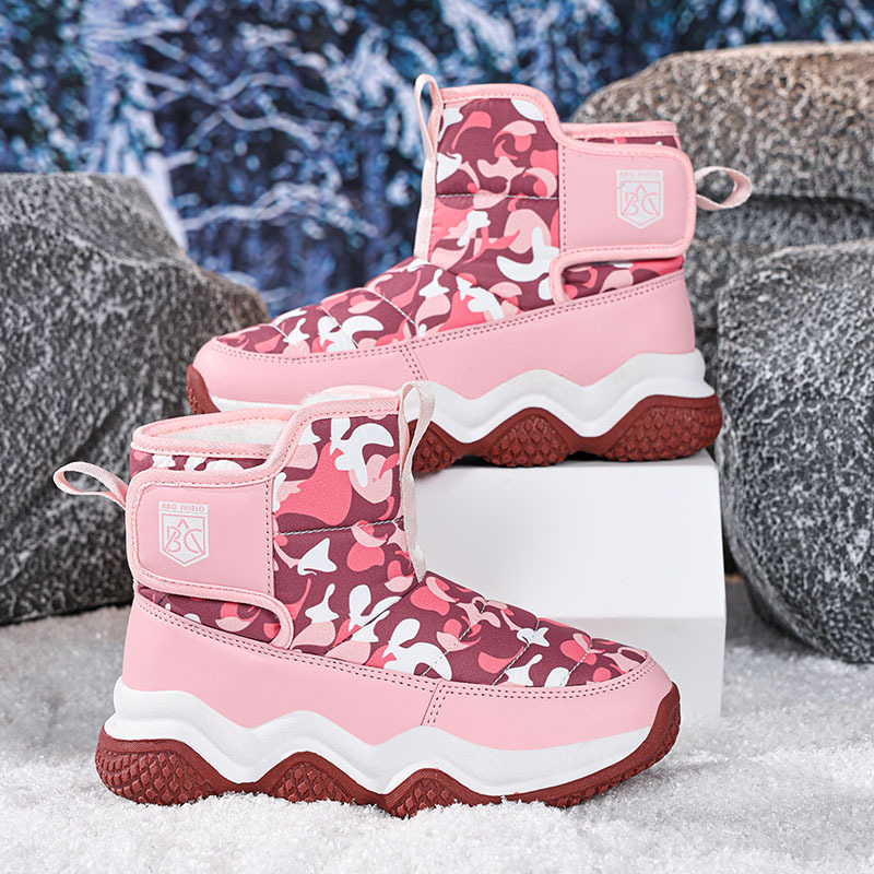 Vaikų kulkšnių bateliai su kamufliažu, žieminiai laisvalaikio bateliai, viršus: skėtis audinys + dirbtinė oda; stilius: kasdienis; prekės ženklas Wheat; amžius 4–16 metų