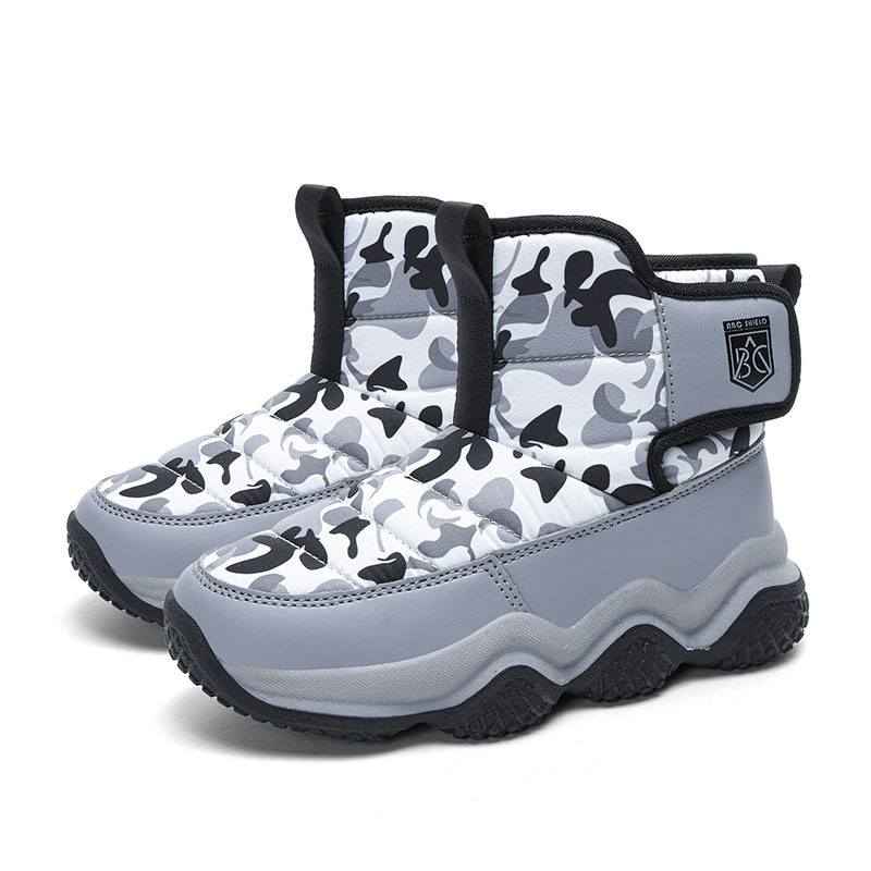 Vaikų kulkšnių bateliai su kamufliažu, žieminiai laisvalaikio bateliai, viršus: skėtis audinys + dirbtinė oda; stilius: kasdienis; prekės ženklas Wheat; amžius 4–16 metų