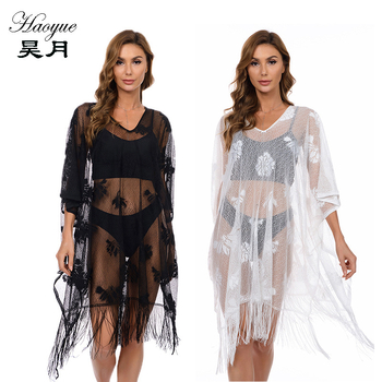 Moteriška pliažinė crochet palaidinė su permatomais nėriniais paneliais, 150 g, audinys: sintetinių pluoštų mišinys, pamušalas: 100% poliesteris, tinkama plaukiojimui ir vandens judėjimui