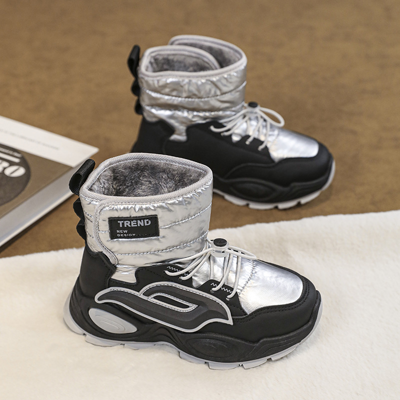 Bērnu potītes zābaki ar flīsa siltinājumu, brīvā laika sporta stils, universāls, vecums 7–16 gadi