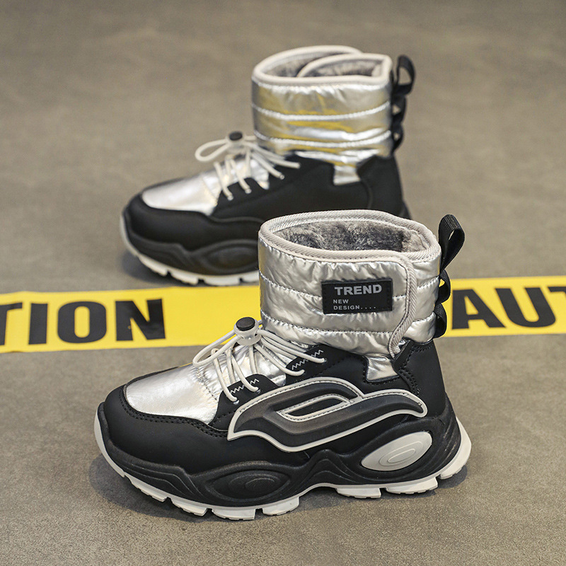 Bērnu potītes zābaki ar flīsa siltinājumu, brīvā laika sporta stils, universāls, vecums 7–16 gadi