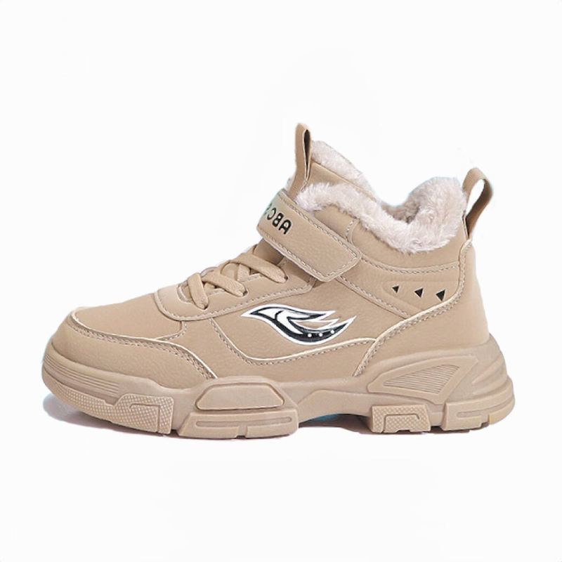 Bērnu Martins zābaki no ādas, bieza siltinājums, Velcro aizdare, pretslīdējoša zole, piemēroti vecumam 4–16 gadi