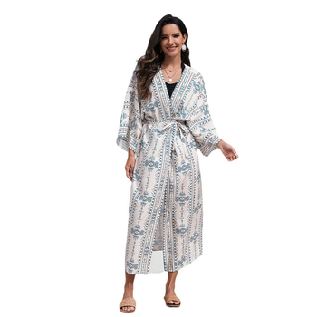 Γυναικείο θαλάσσιο κάλυμμα για μπικίνι με μακριά φούστα, αντηλιακό ρούχο, 100% πολυεστέρας, επένδυση 100% πολυεστέρας, 280 g, κατάλληλο για κολύμβηση/βάδισμα, για ενήλικες γυναίκες